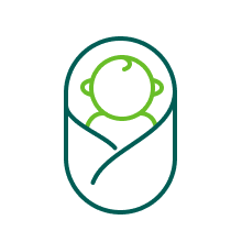 Icon of a swaddled baby